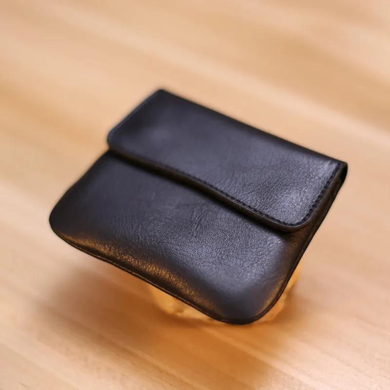 Black Cute Women Leather Card Wallet Mini Coin Wallets Slim Black Card Holder Wallets For Women