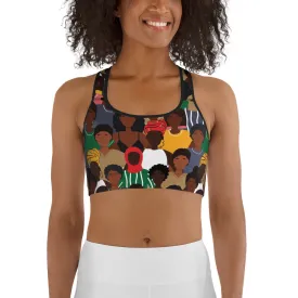 Black History Celebration Sports Bra