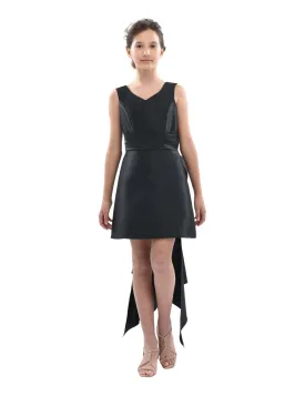 Black Isabel Back Bow Dress