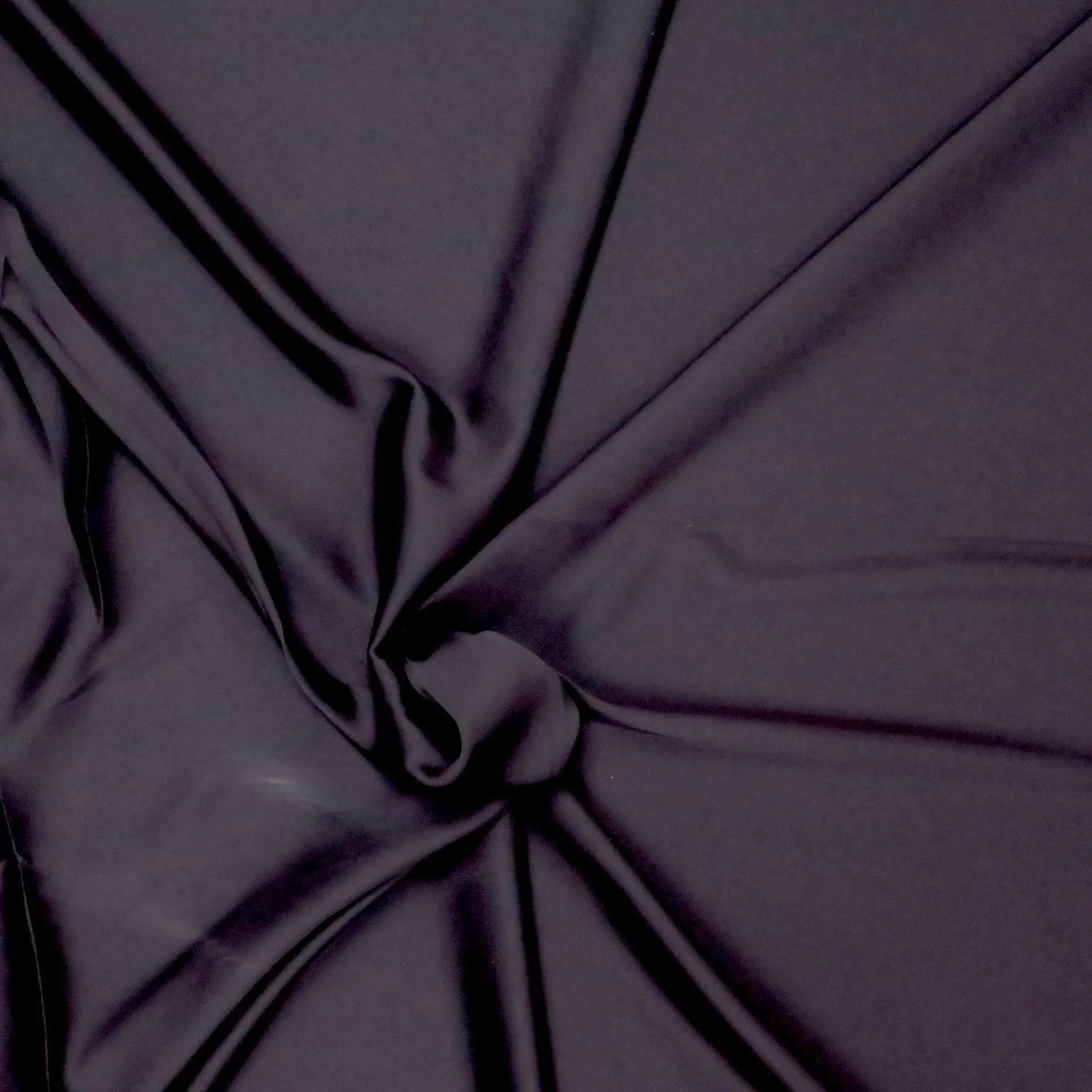 Black Solid Plain Polyester Charmeuse Fabric