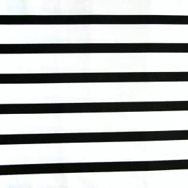 Black/White Twin Negative Stripes Nylon Lycra Swimsuit Fabric