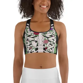 Blooming Skeleton Sports Bra