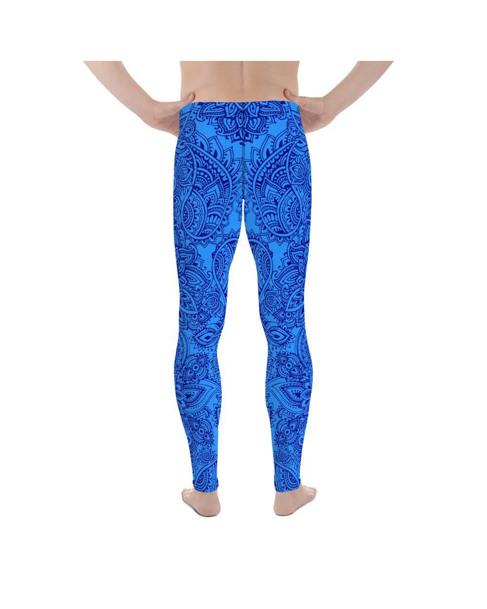 Blue and Navy Henna Tattoo Meggings