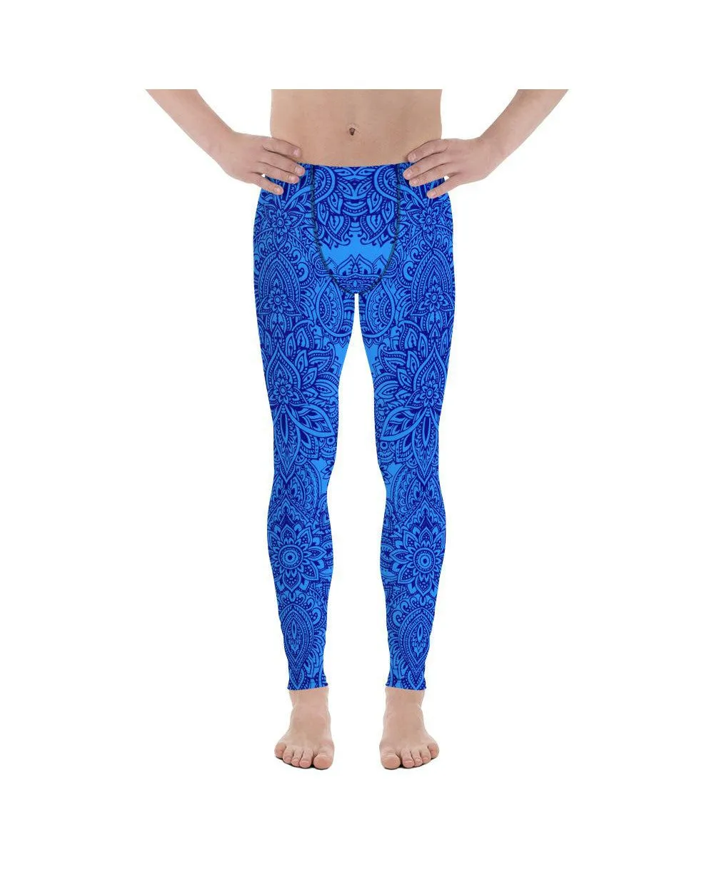 Blue and Navy Henna Tattoo Meggings