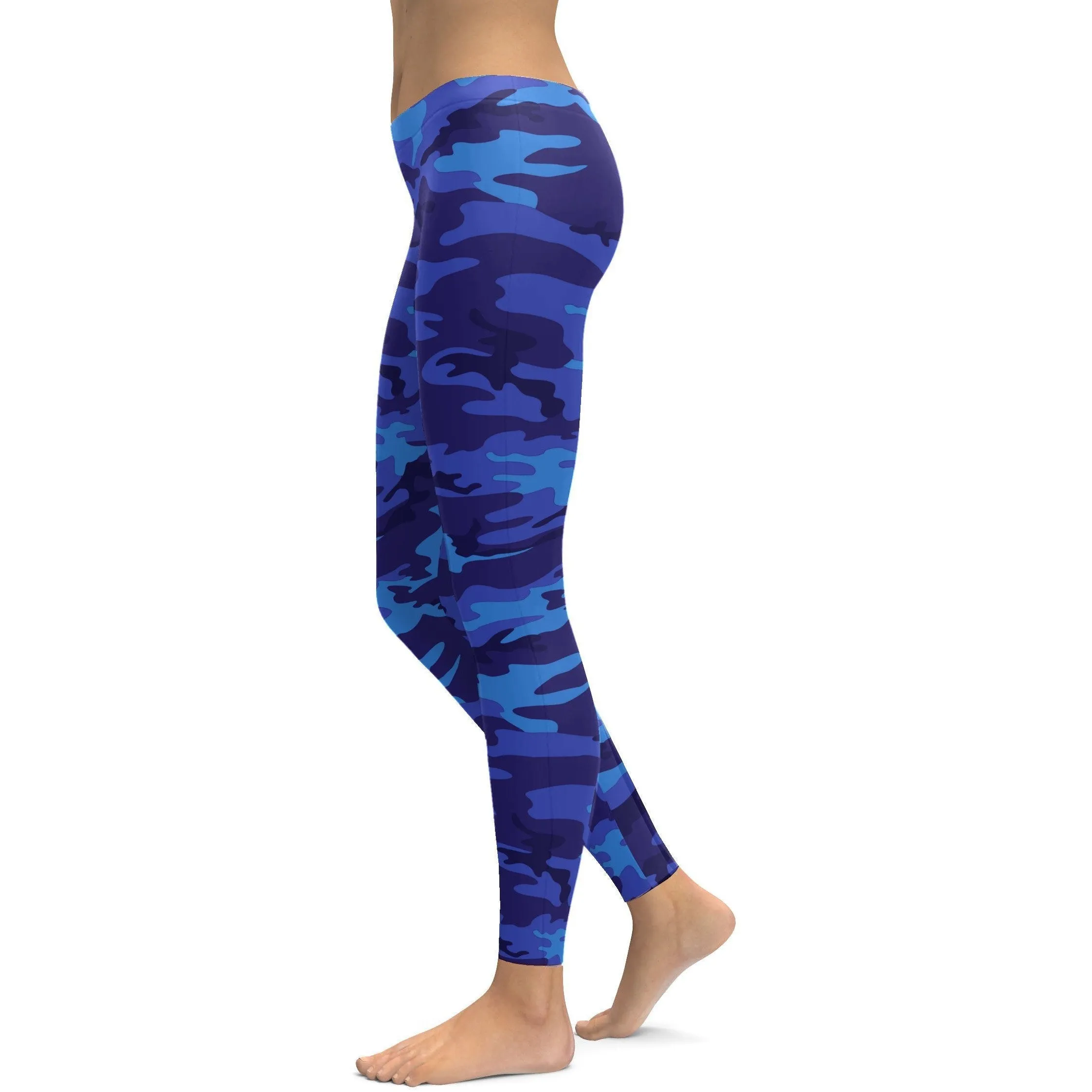 Blue Camo Leggings