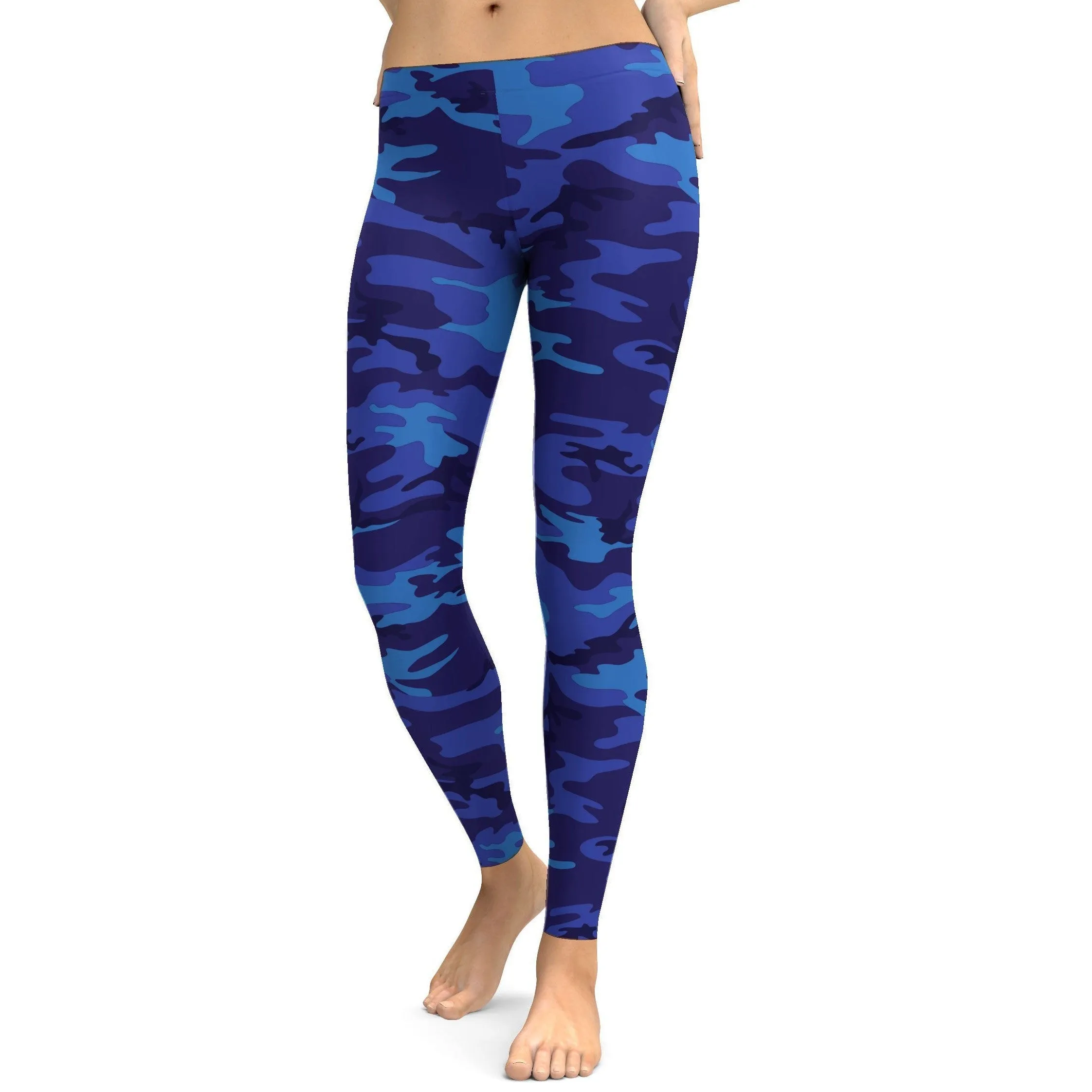 Blue Camo Leggings