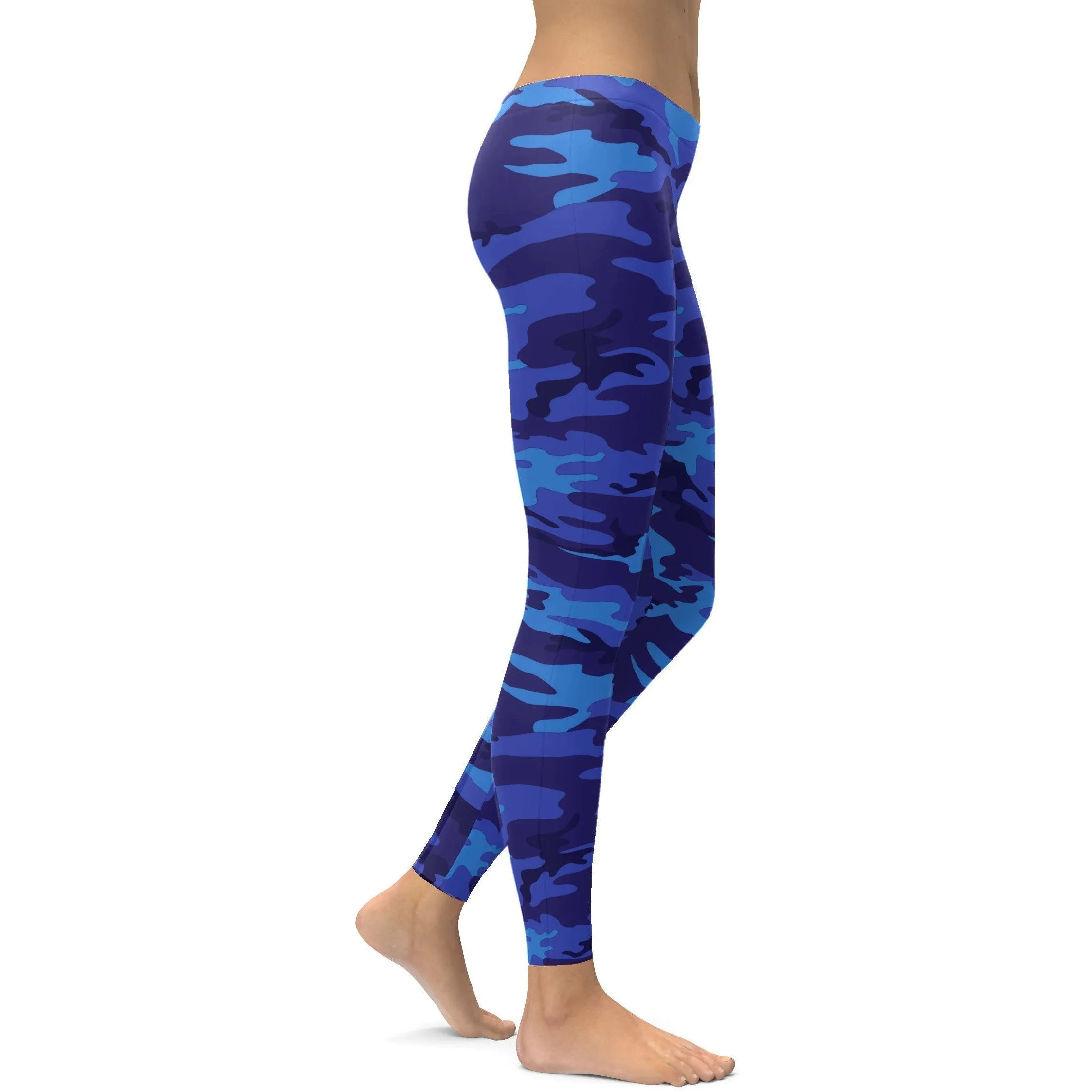 Blue Camo Leggings