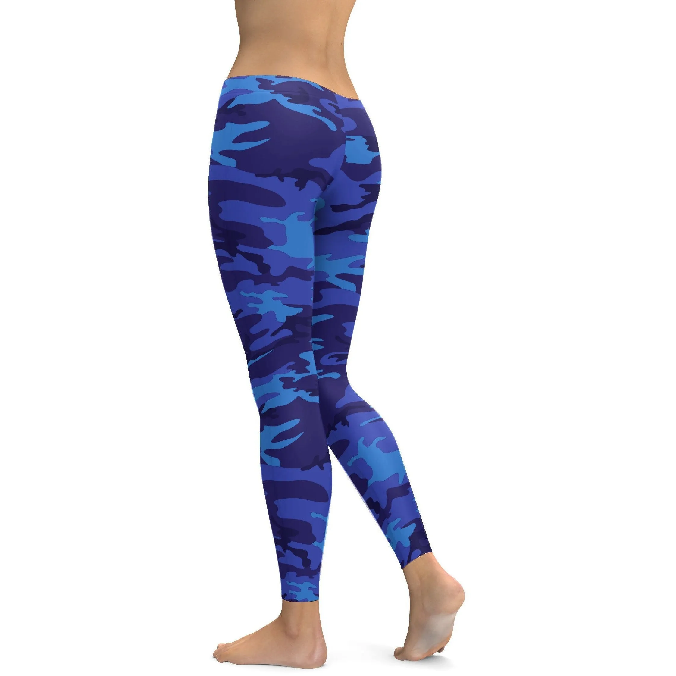 Blue Camo Leggings