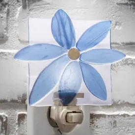 Blue Flower Night Light Decorative Fused Glass NTL 150