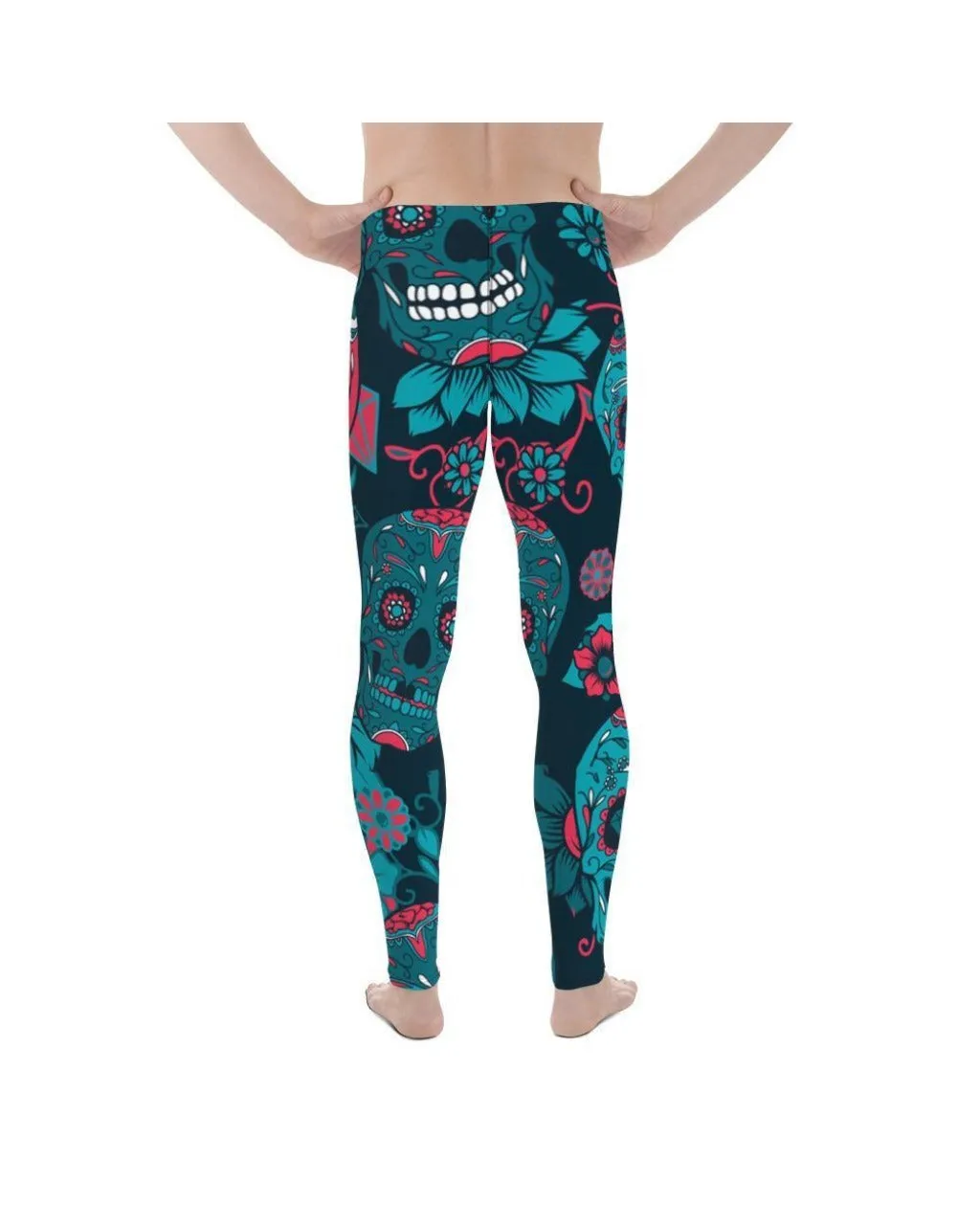 Blue Sugar Skull Meggings