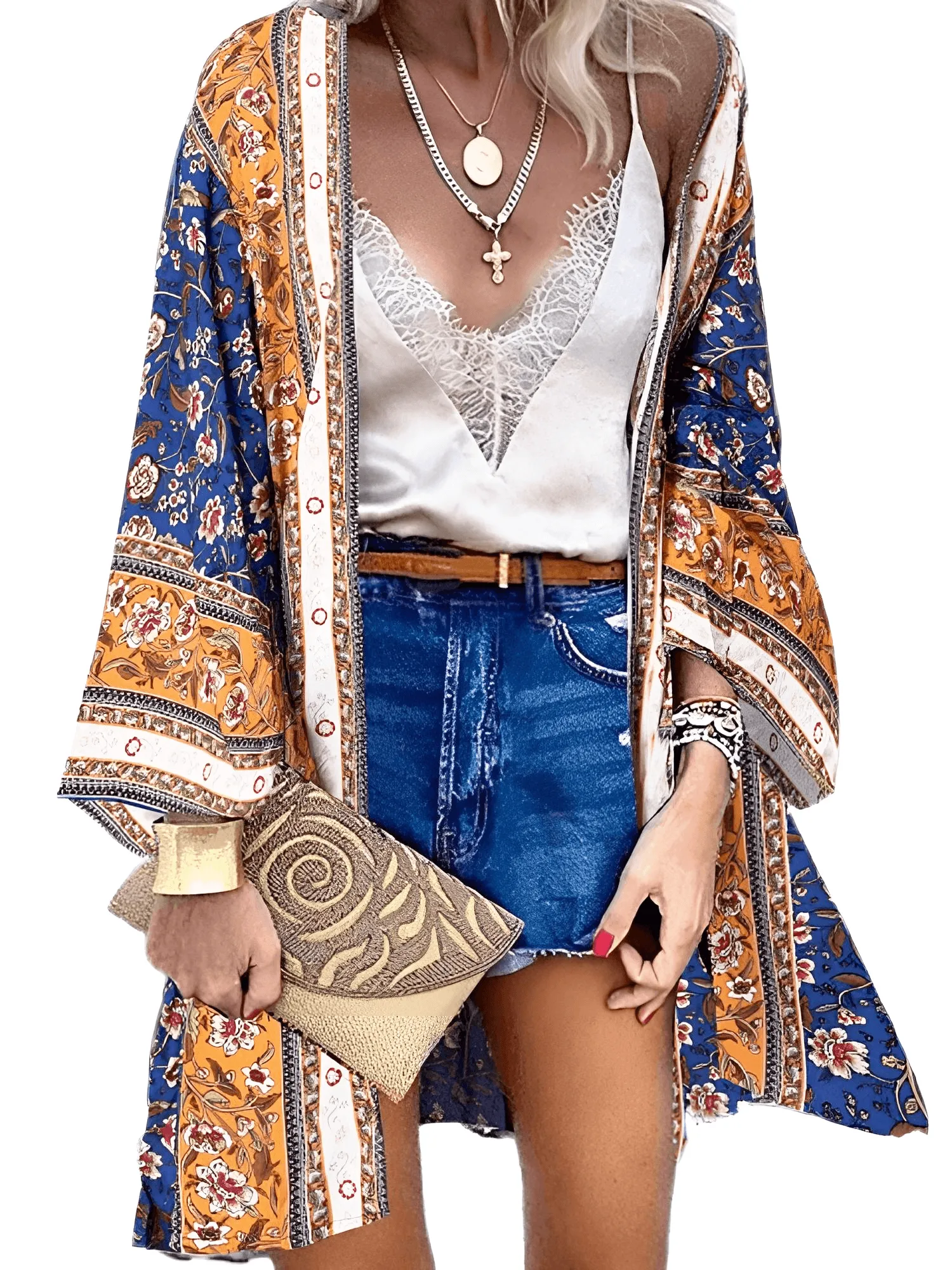 Bohemian Open Front Blouse Women's