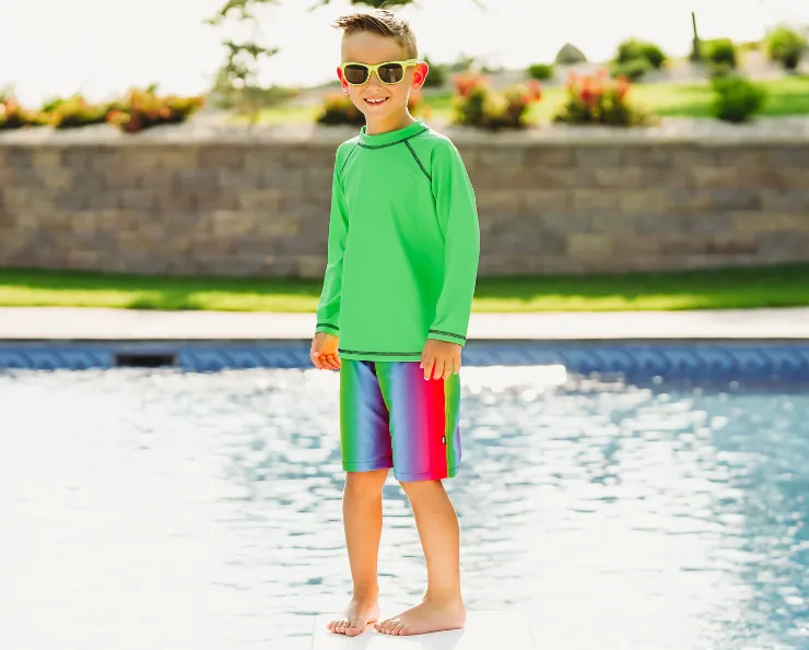 Boys UPF 50  Long Sleeve Rashguard | Black