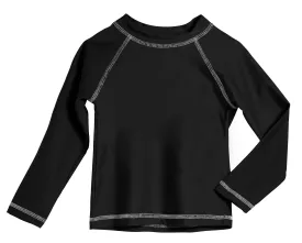 Boys UPF 50  Long Sleeve Rashguard | Black