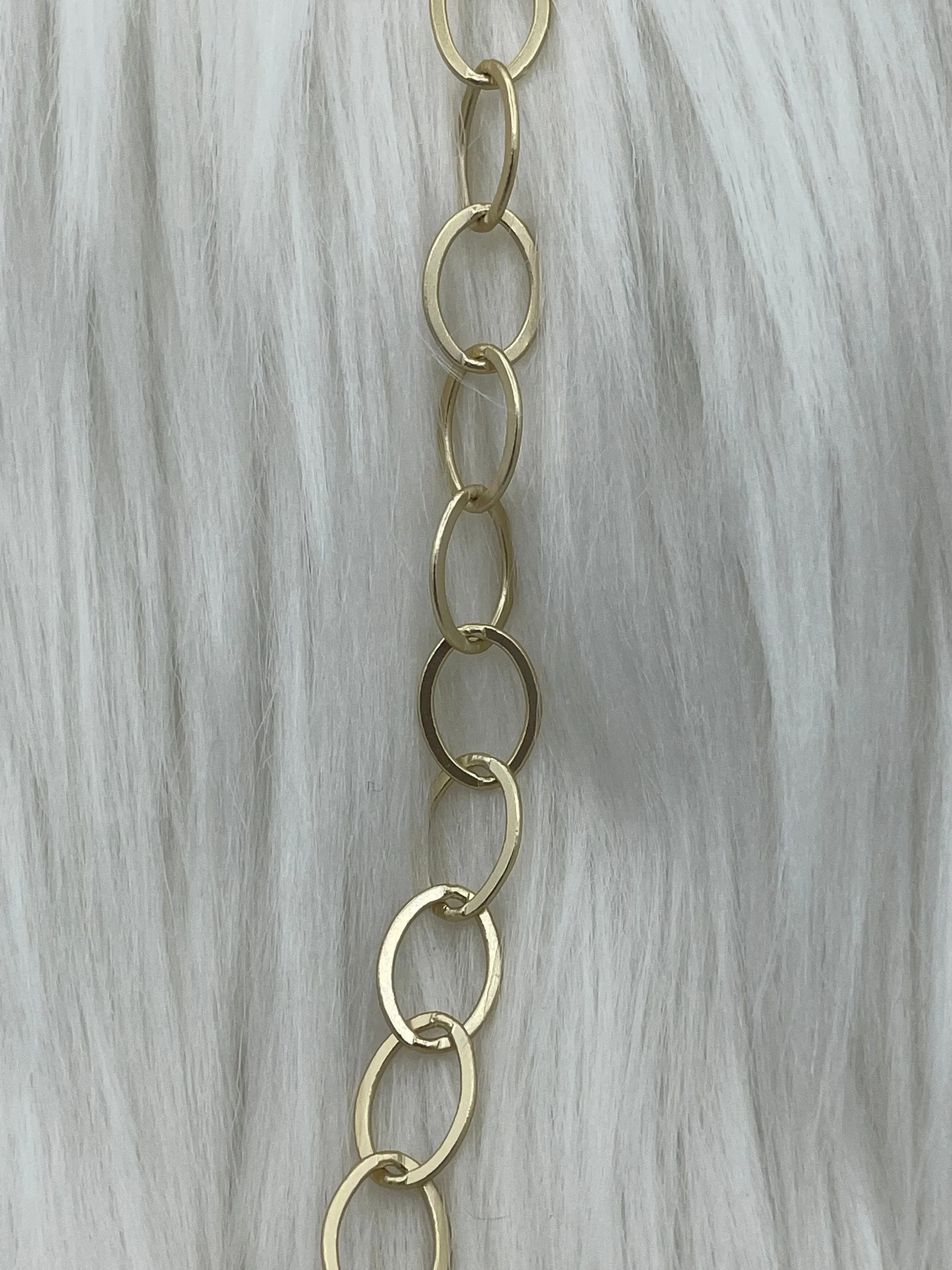 Brass Medium Cable Chain Oval sold by the foot. 12mm x 8mm oval.  Electroplated brass, 5 finishes Fast ship