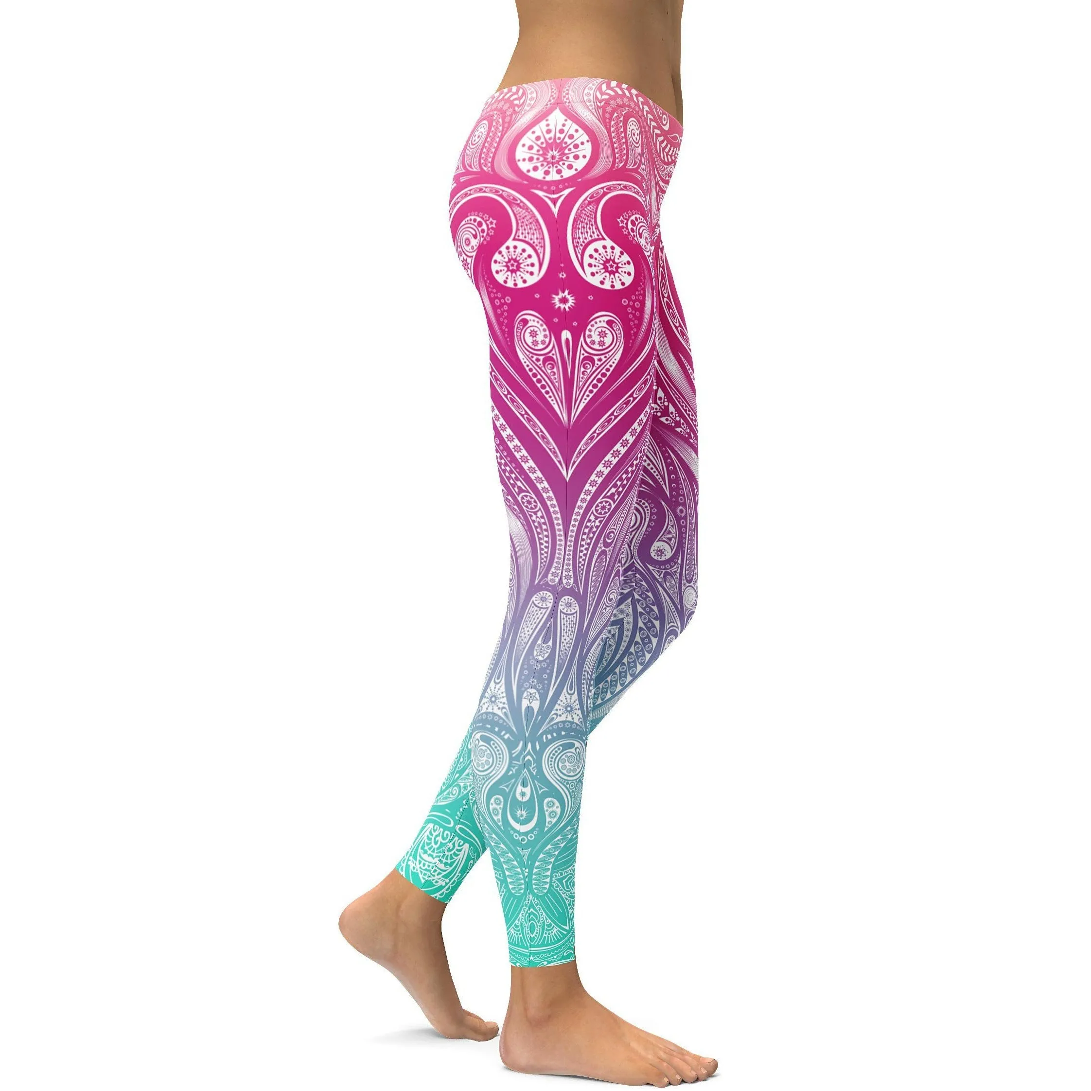 Bright Ornament Pattern Leggings