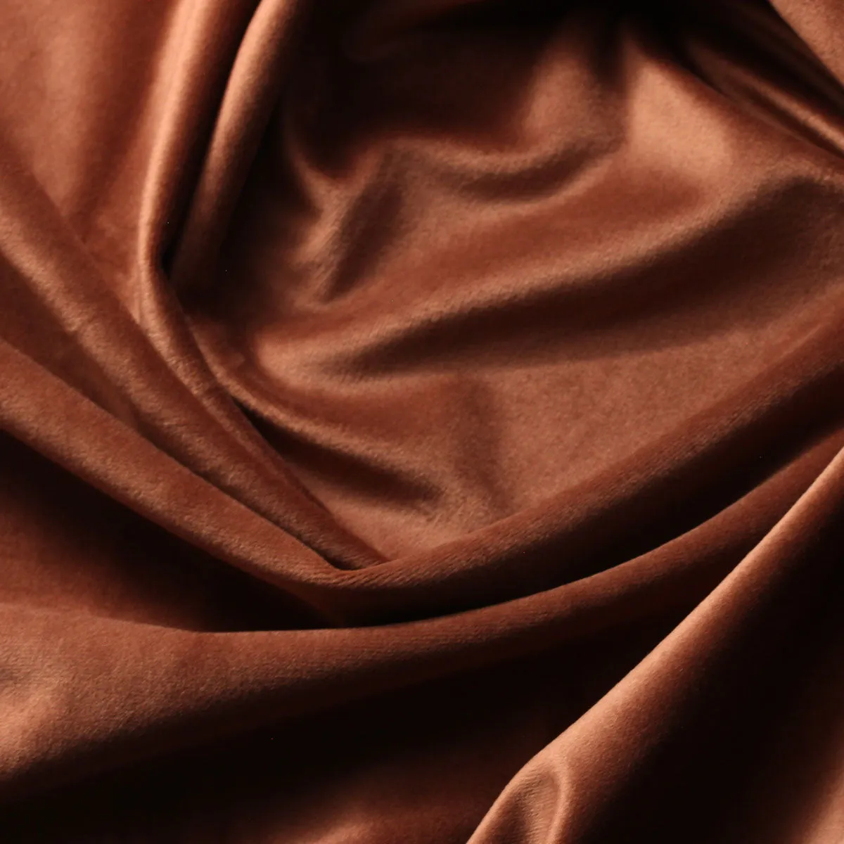 Brown Camden Velvet Polyester Upholstery Drapery Fabric