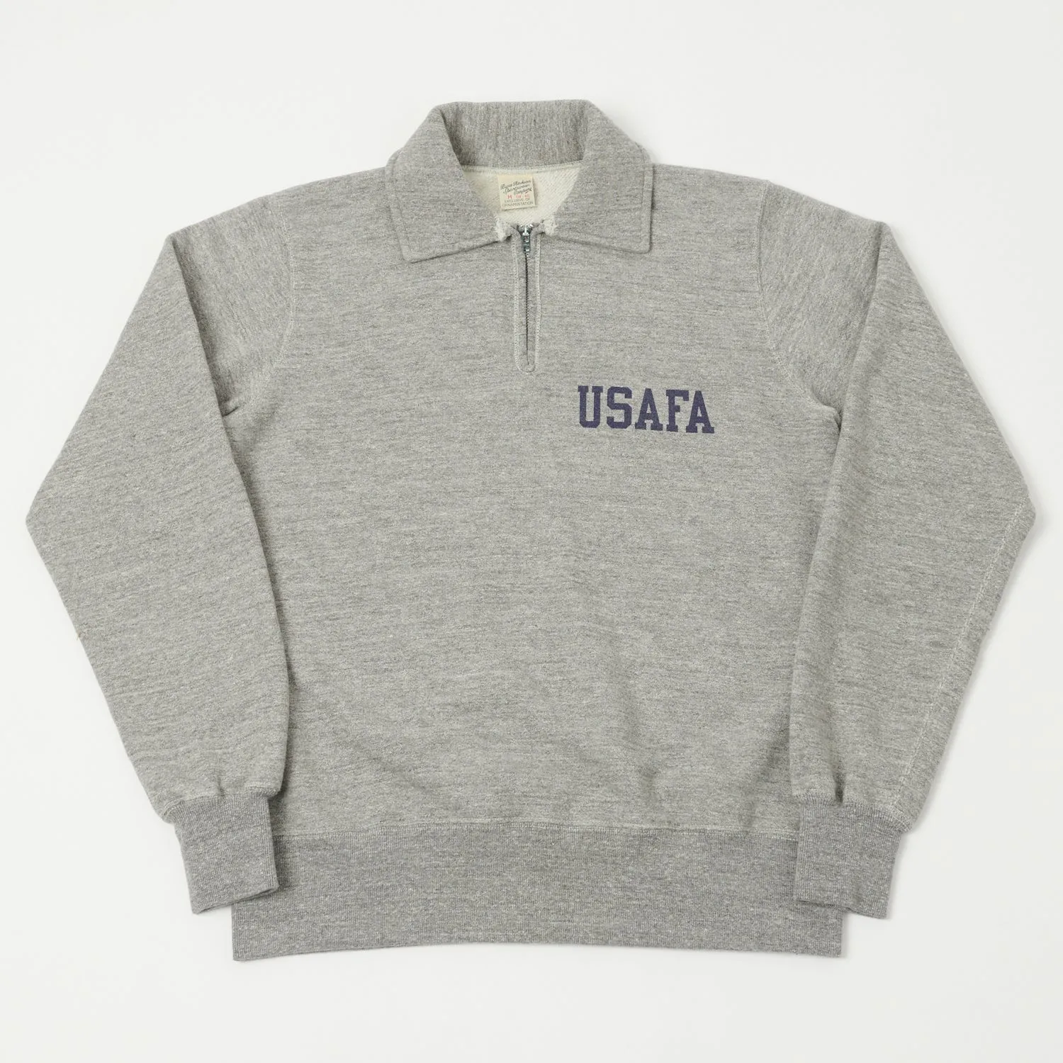 Buzz Rickson's U.S. Air Force Academy Half Zip Sweatshirt - Heather Grey