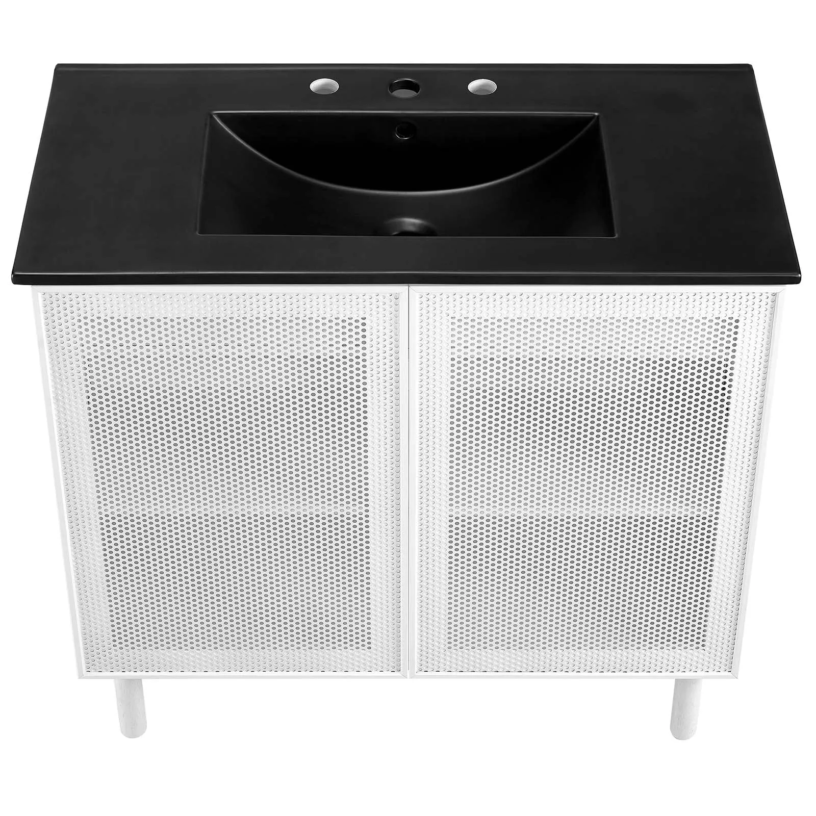 Calla 36" Perforated Metal Bathroom Vanity by Modway