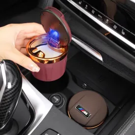 Car Cig-Ashtray Portable with Blue LED Light