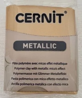 Cernit Polymer Clay Metallic Range 56g Block Champagne (045)