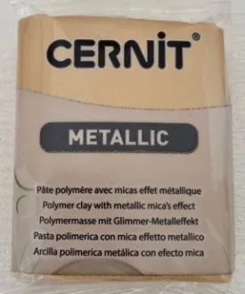 Cernit Polymer Clay Metallic Range 56g Block Champagne (045)