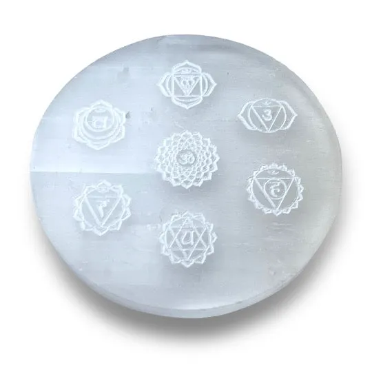 Chakra Selenite Charging Plate