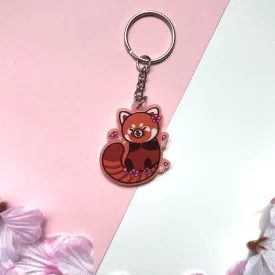 Cherry Blossom Red Panda Charm - Frosted Pink