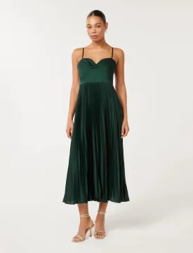 Chloe Pleated Midi Dress