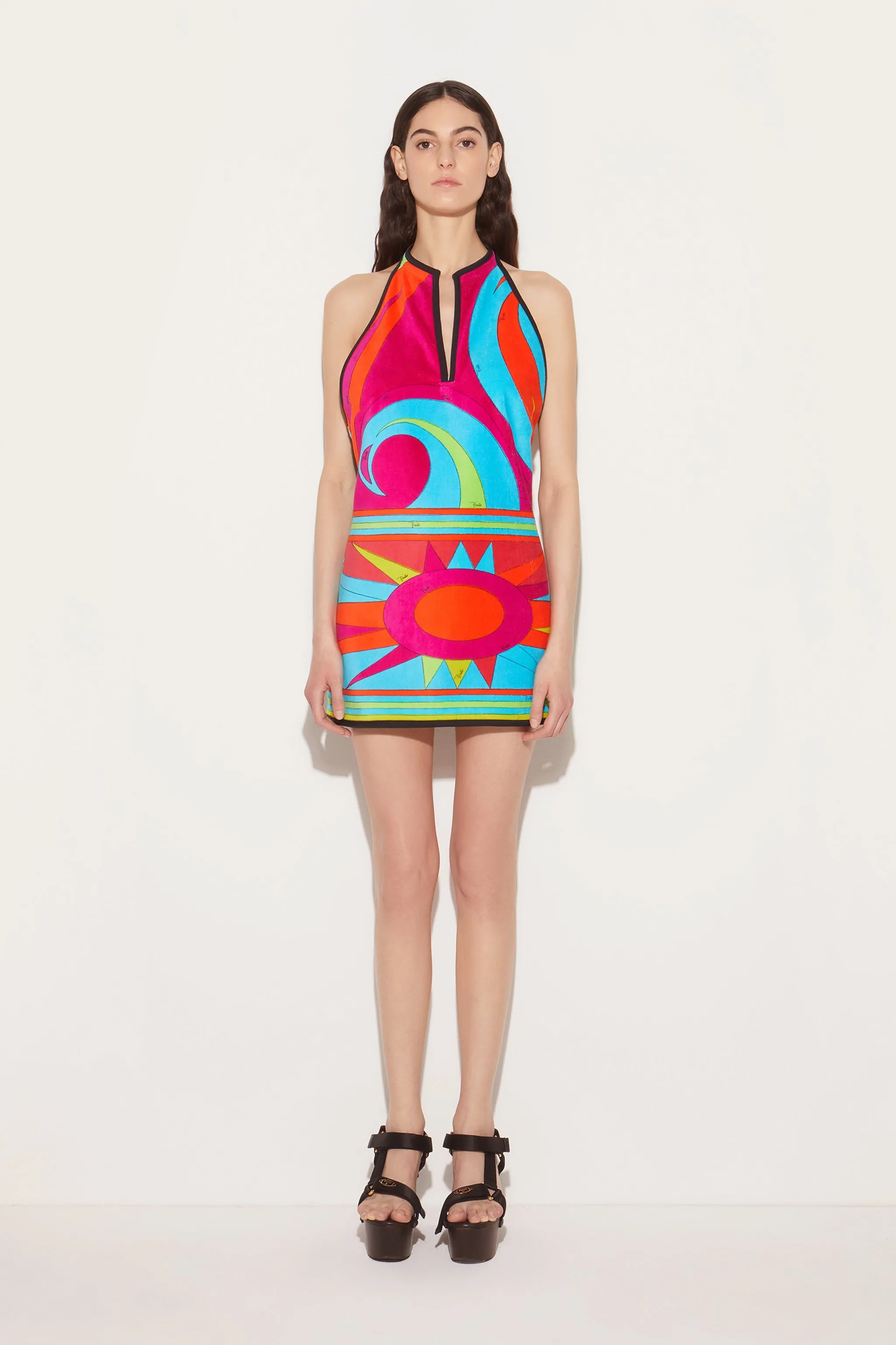 Cigni-Print Cotton Dress