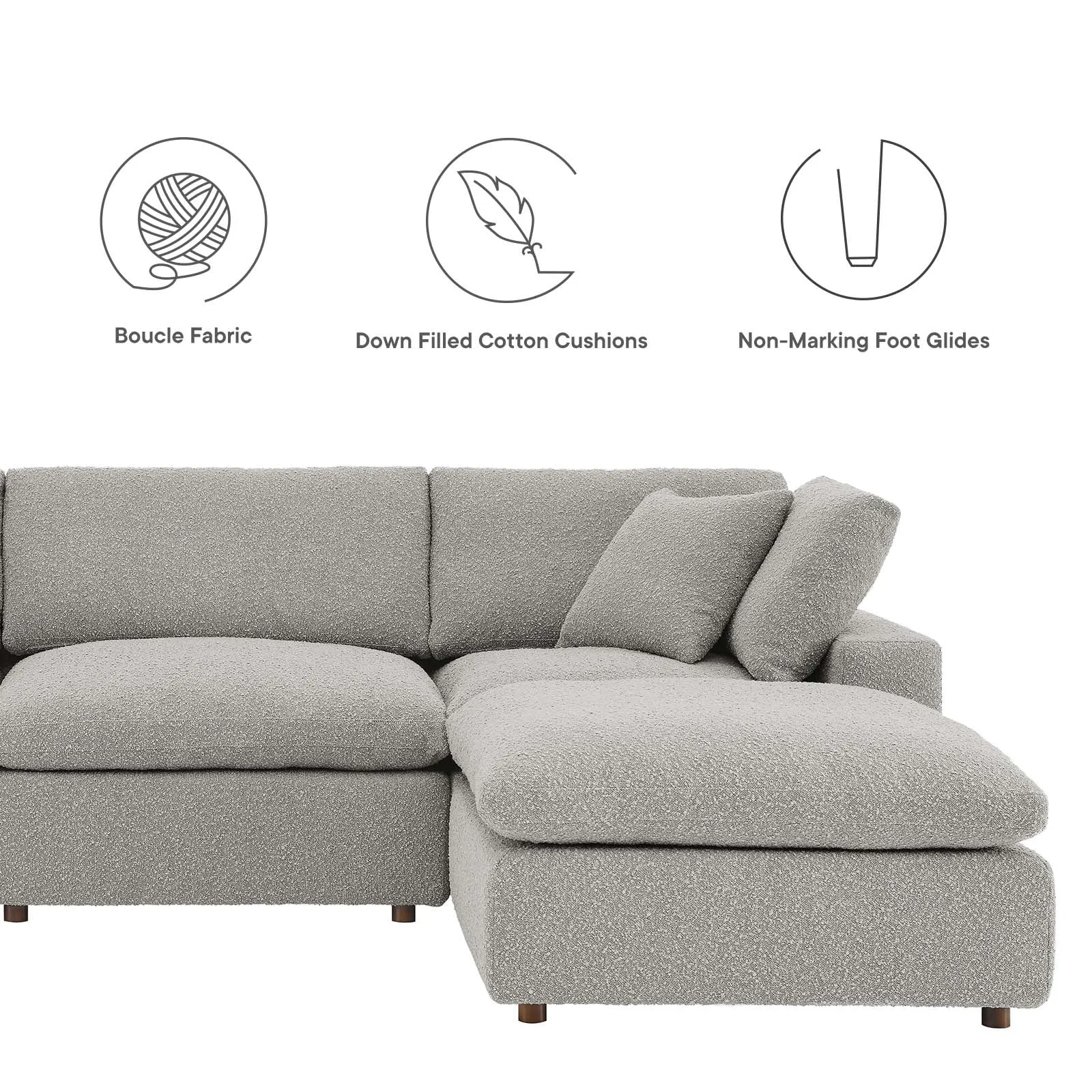 Commix U Shaped Reclining Sectional by Modway