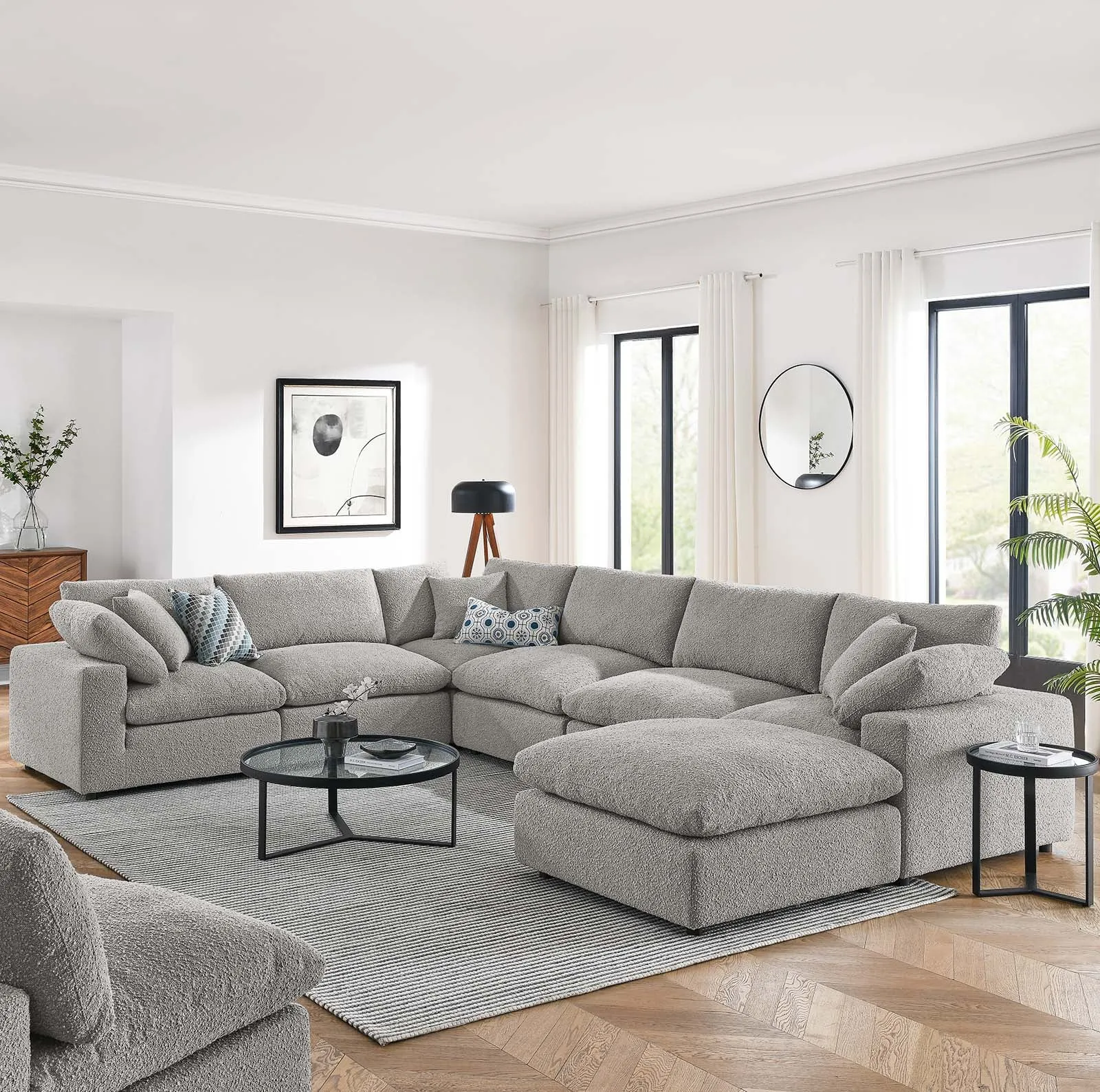 Commix U Shaped Reclining Sectional by Modway