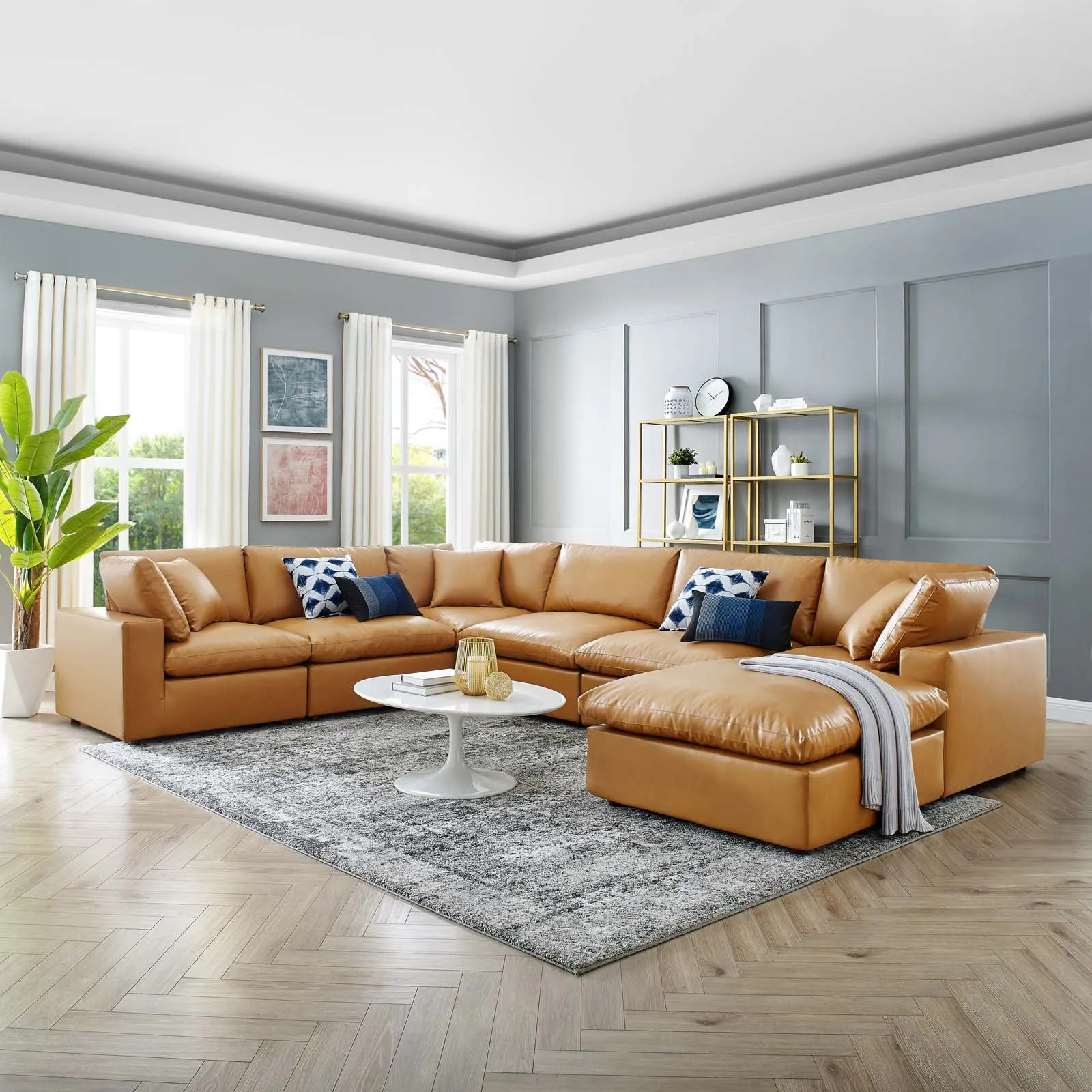 Commix U Shaped Reclining Sectional by Modway