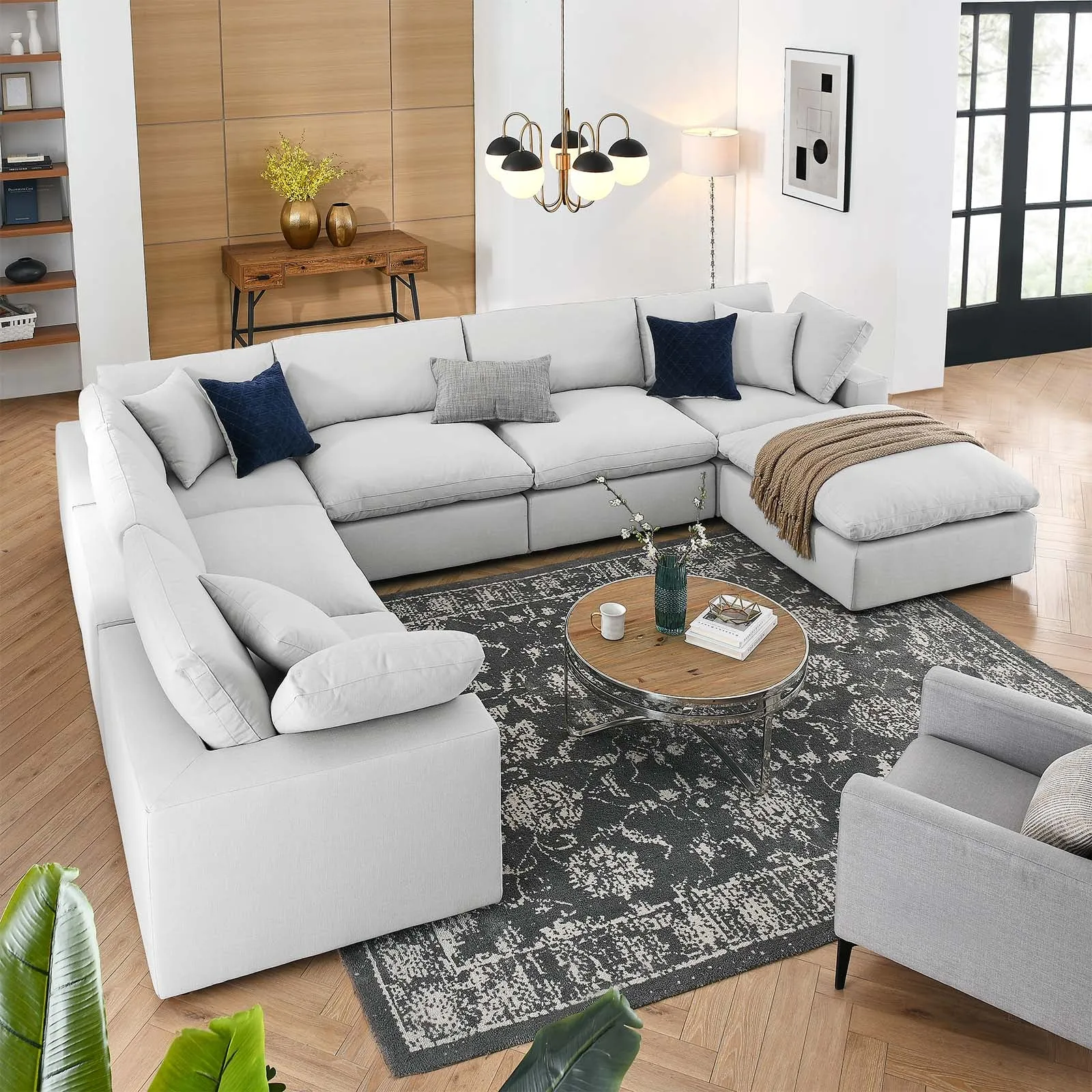 Commix U Shaped Reclining Sectional by Modway