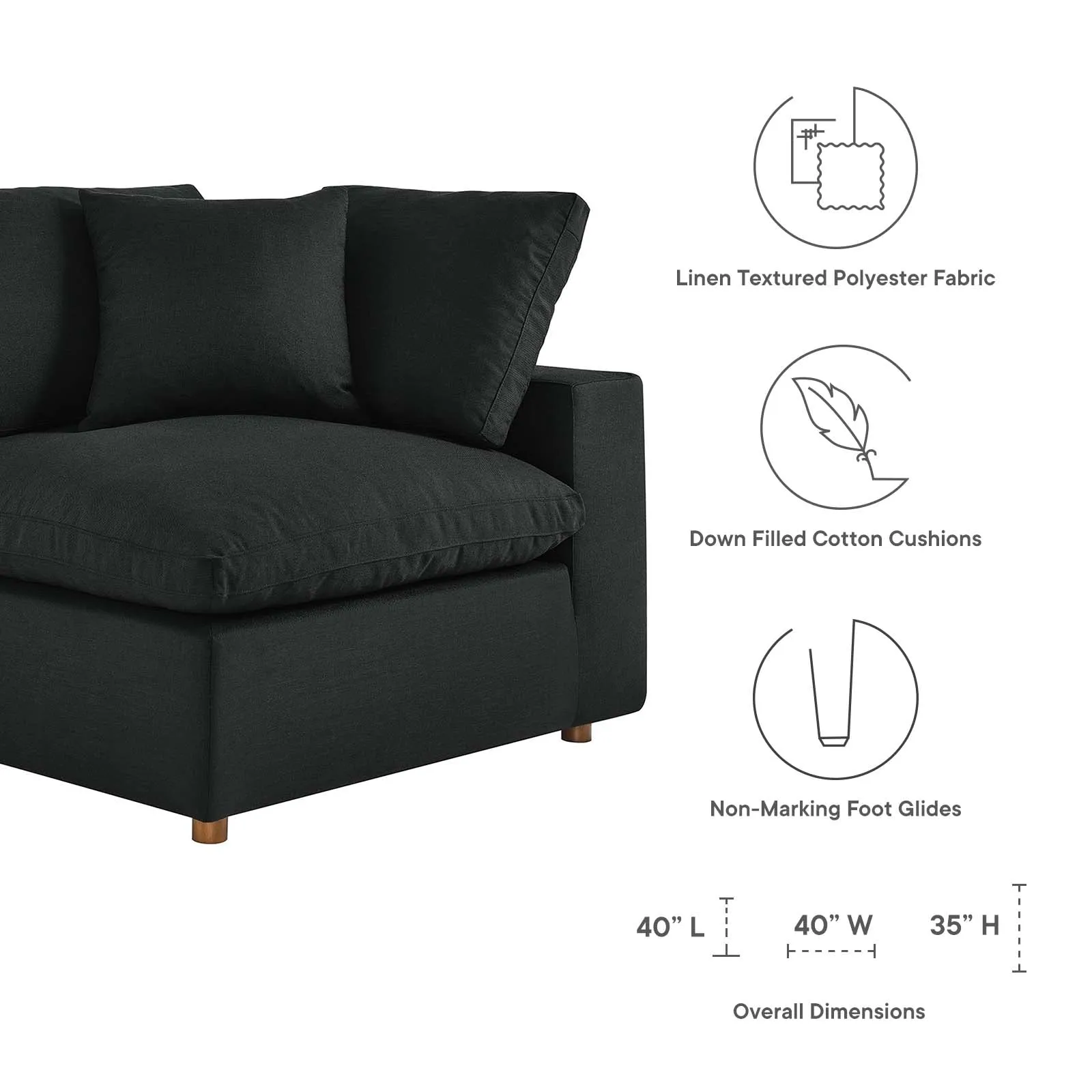 Commix U Shaped Reclining Sectional by Modway