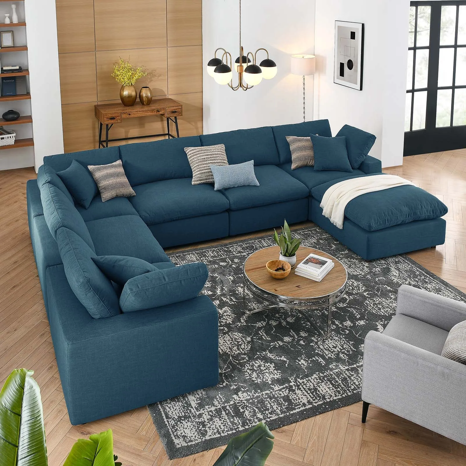 Commix U Shaped Reclining Sectional by Modway