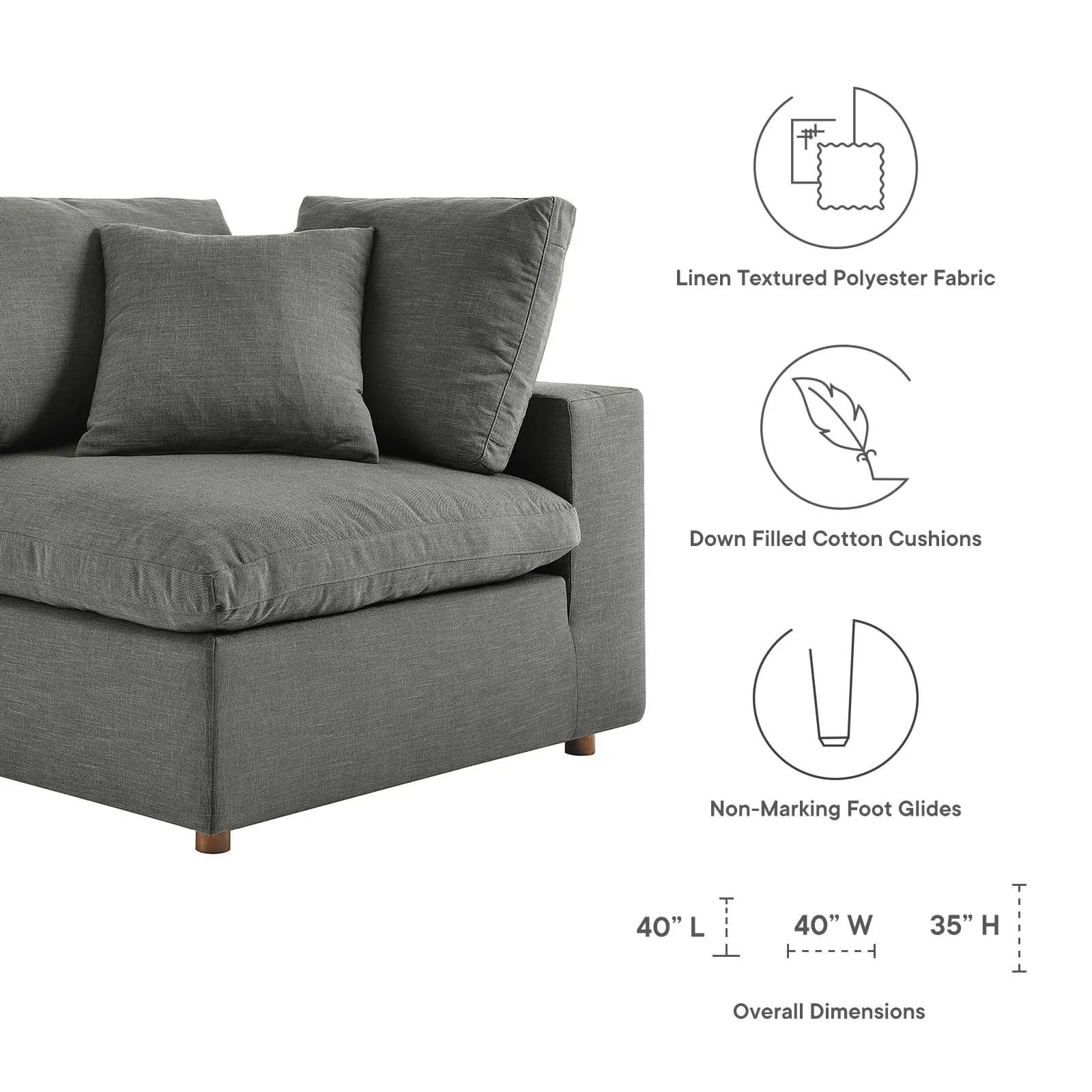 Commix U Shaped Reclining Sectional by Modway