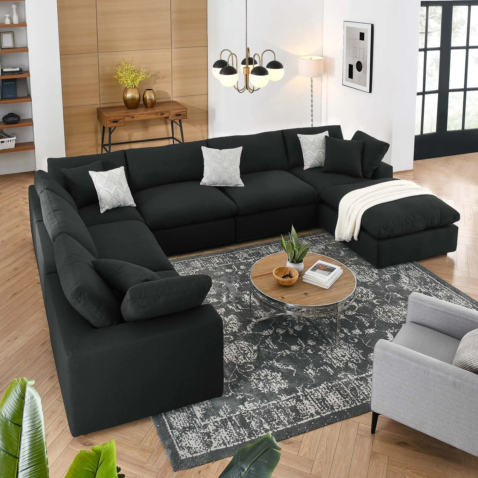 Commix U Shaped Reclining Sectional by Modway