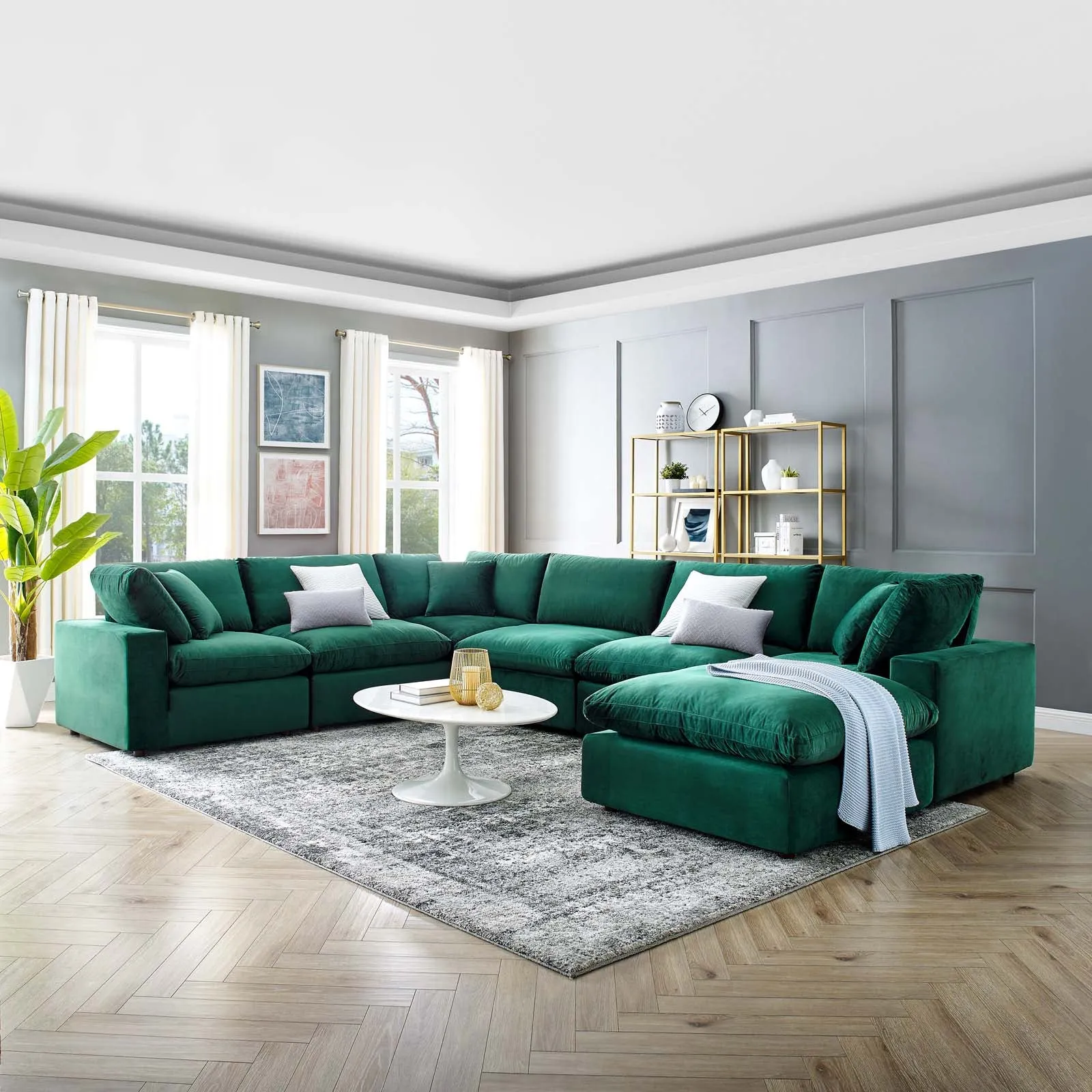 Commix U Shaped Reclining Sectional by Modway