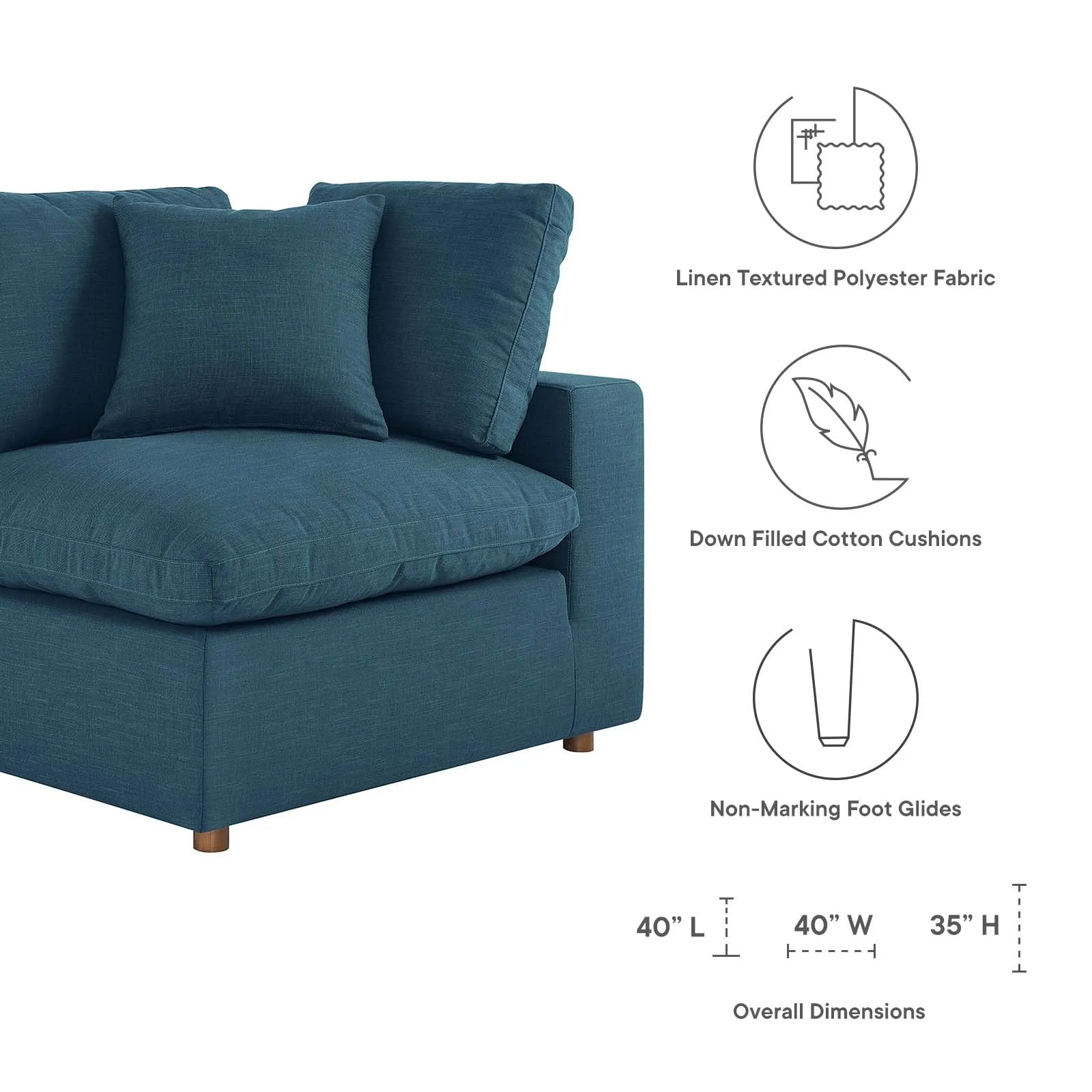 Commix U Shaped Reclining Sectional by Modway