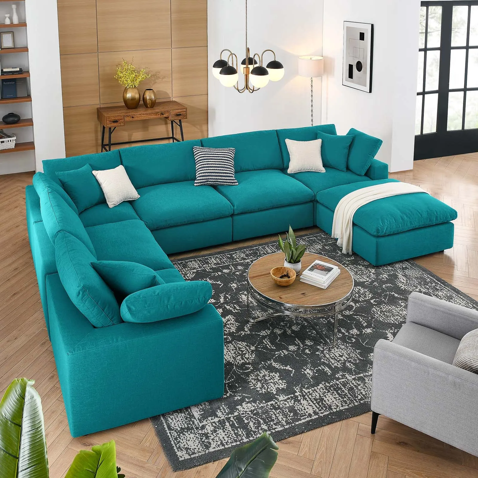 Commix U Shaped Reclining Sectional by Modway