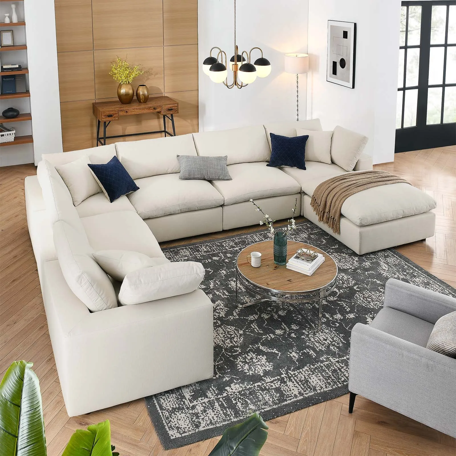 Commix U Shaped Reclining Sectional by Modway