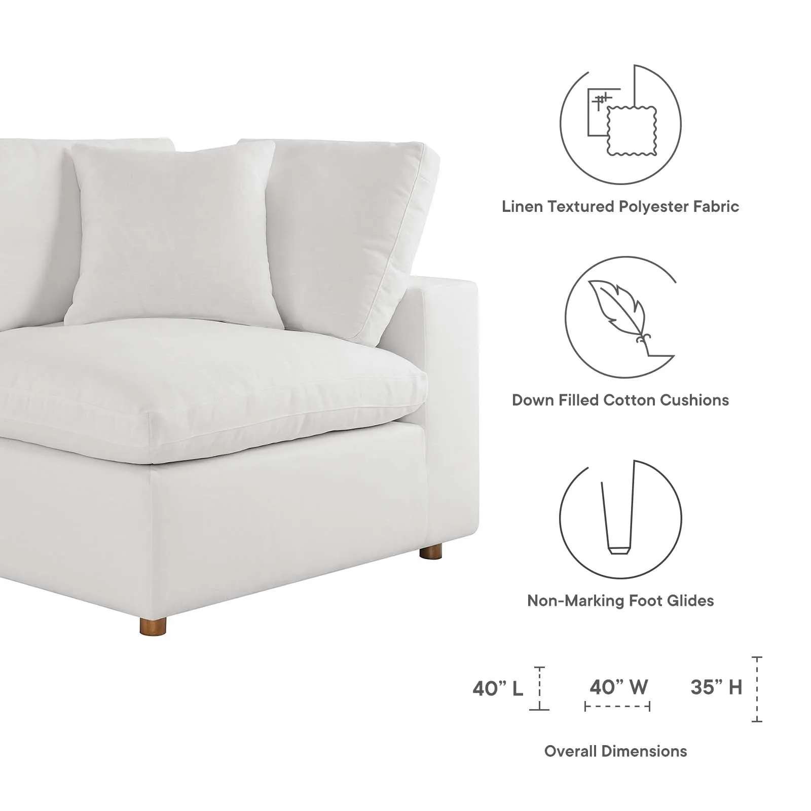 Commix U Shaped Reclining Sectional by Modway