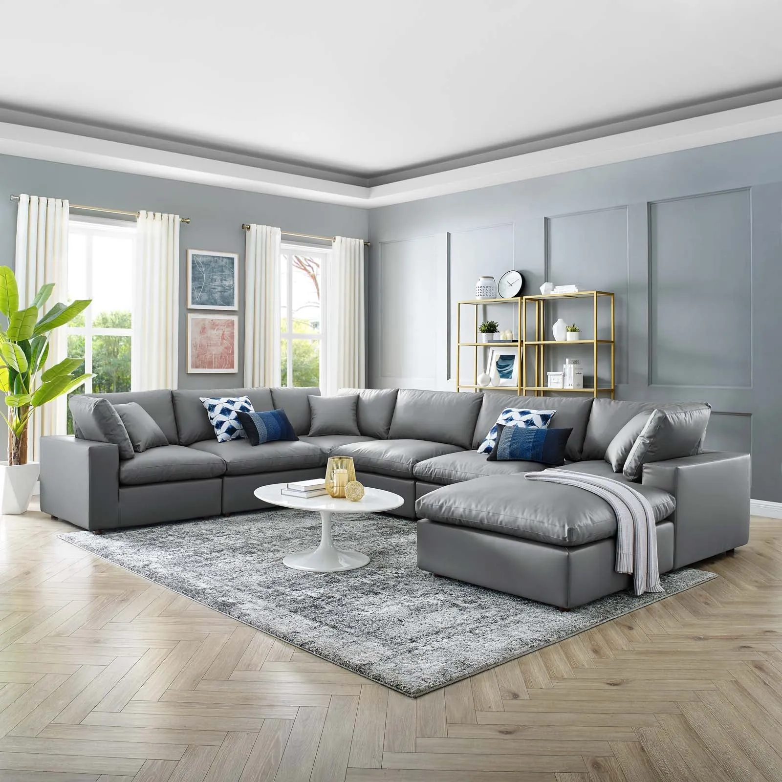 Commix U Shaped Reclining Sectional by Modway