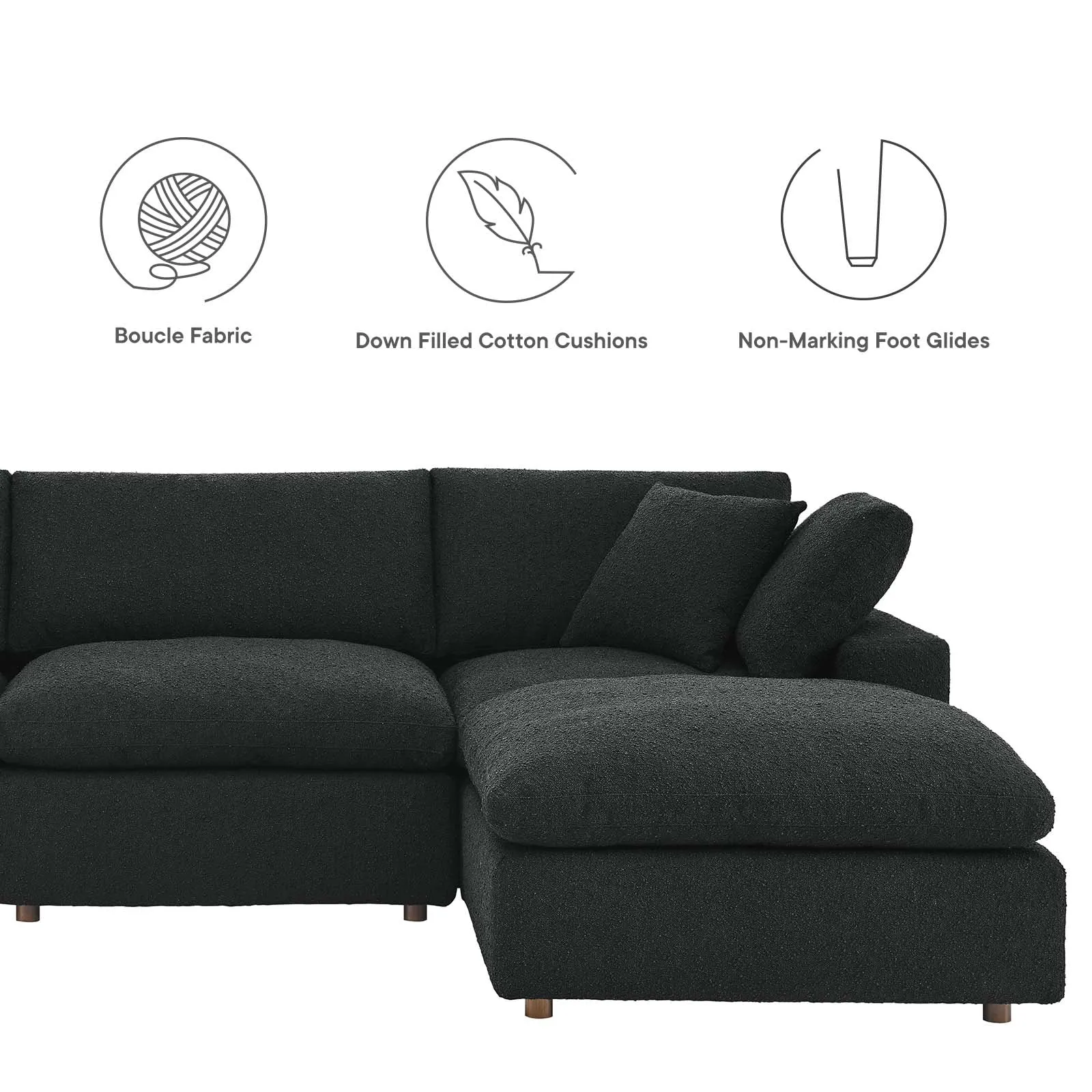 Commix U Shaped Reclining Sectional by Modway