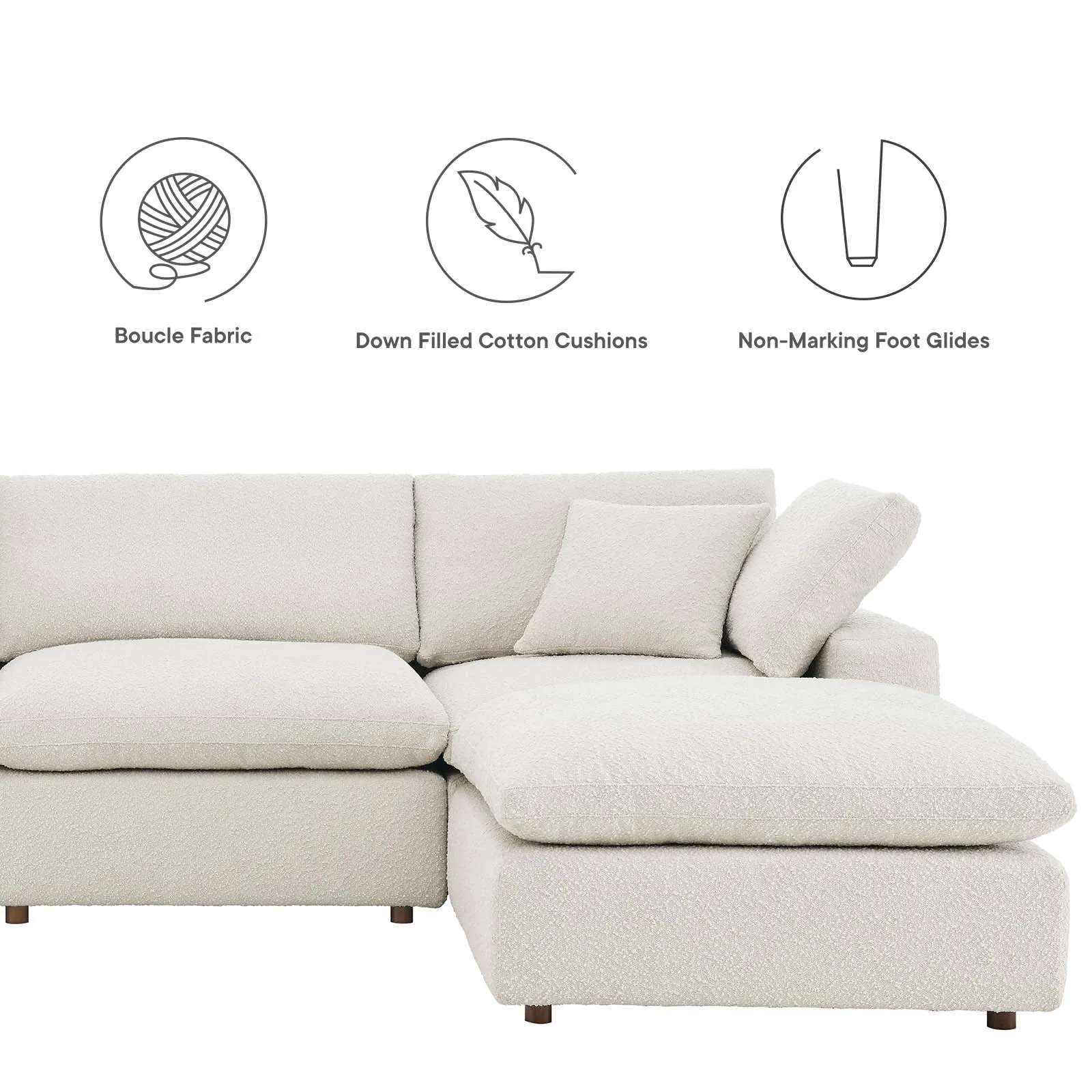 Commix U Shaped Reclining Sectional by Modway