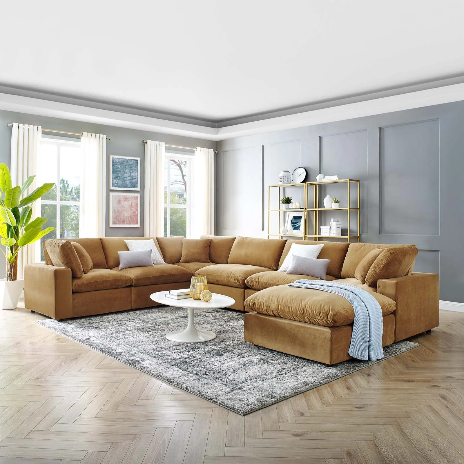 Commix U Shaped Reclining Sectional by Modway