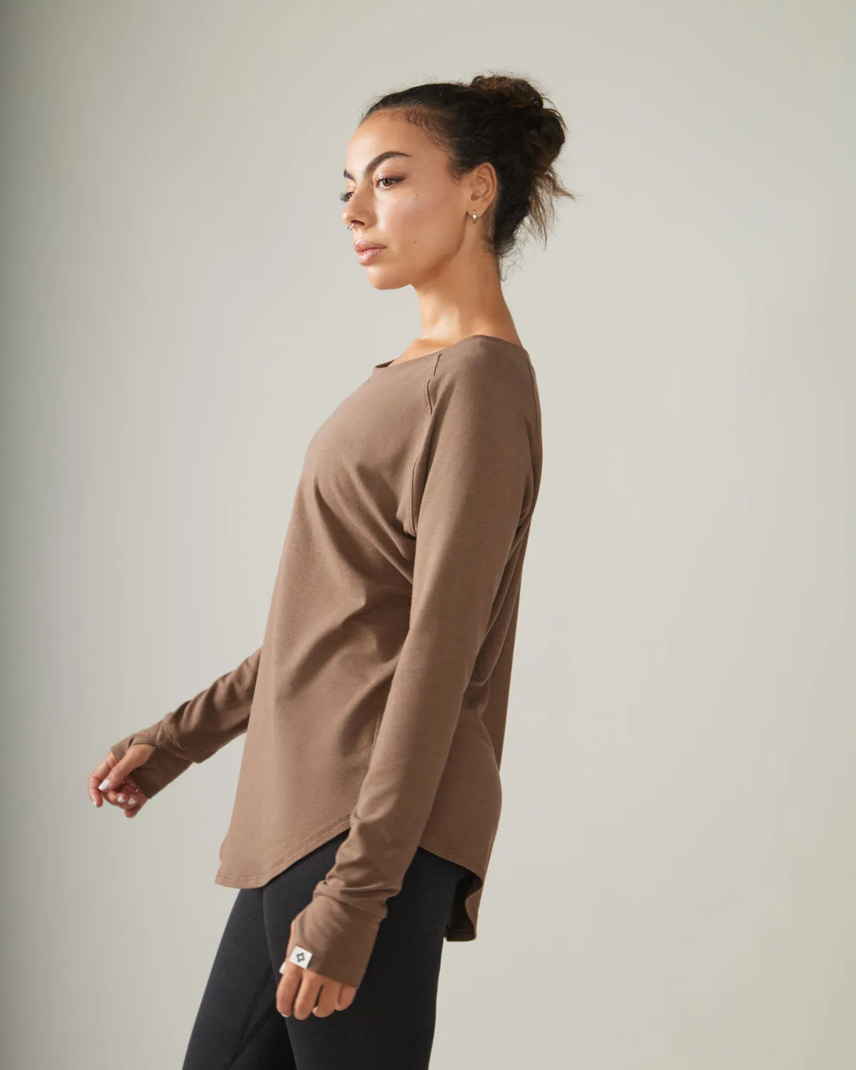 Cozy Long Sleeve Shirt - Hazelnut