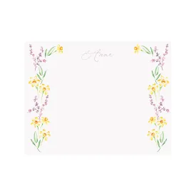 Daffodil Border Personalized Stationery