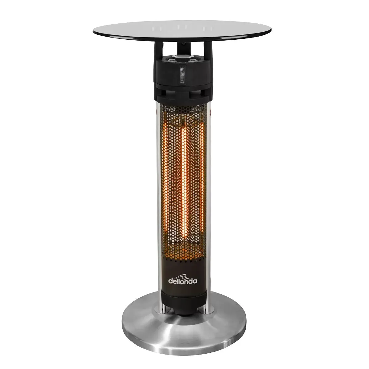 Dellonda DG63 Bistro Table with 1600W Heater Black/Stainless Steel