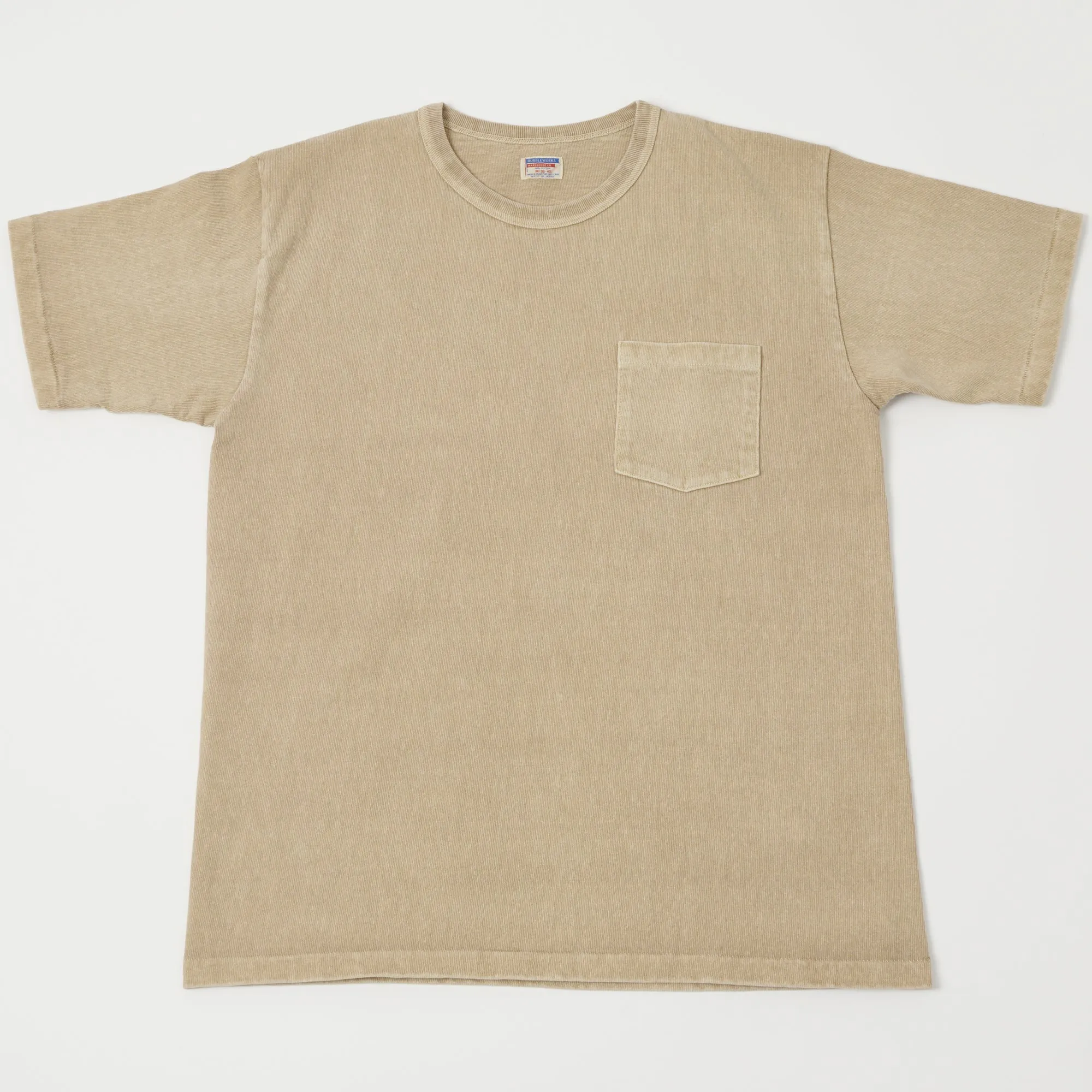 Dubbleworks Heavy Fabric Pigment Pocket Tee - Beige